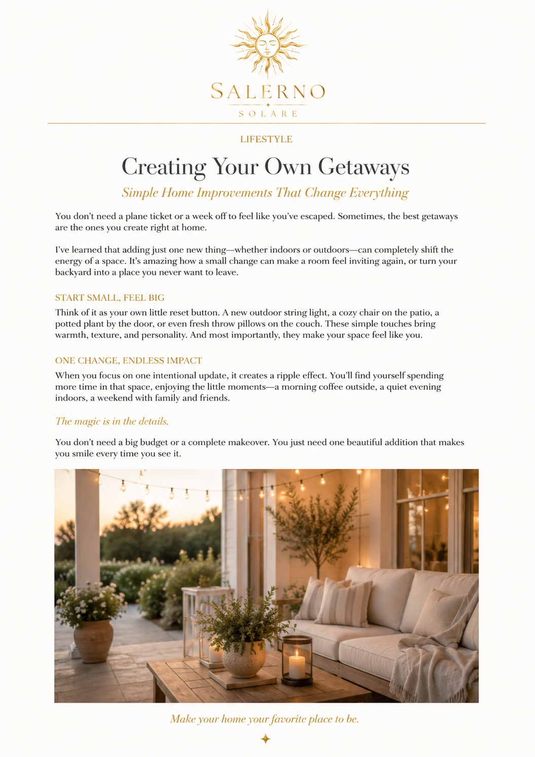 Create your Getaway