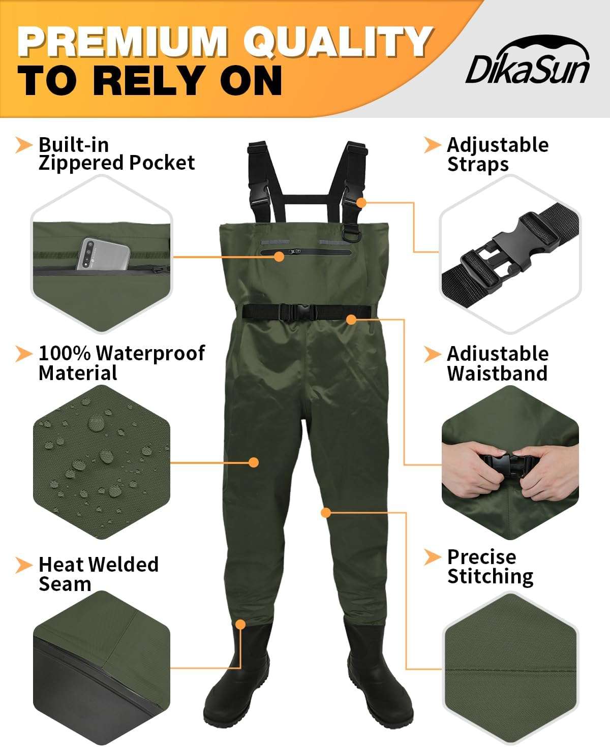 DikaSun Lightweight Fishing Waders